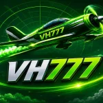 VH777 Game APK latest version feature image with green airplane logo for Android download in Pakistan 2026.